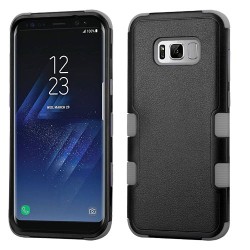 Funda S8 Plus Negro Gris Uso Rudo Triple Layer